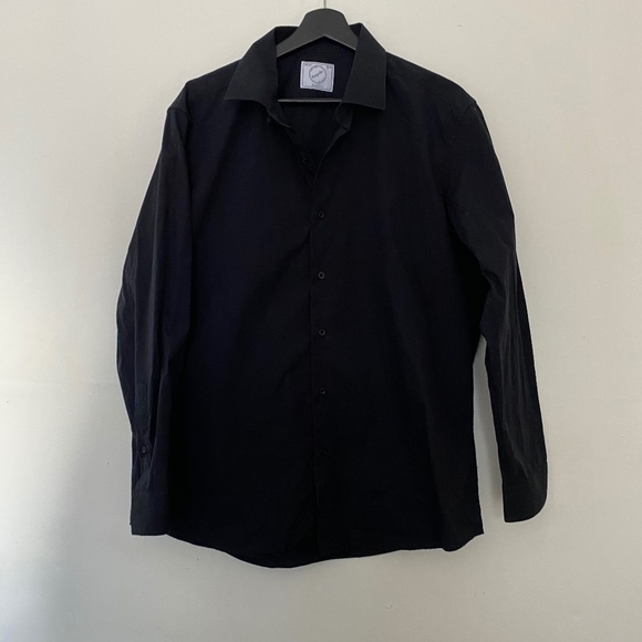 Bespoke New York Black Button Down Long Sleeve Shirt - Picture 1 of 3